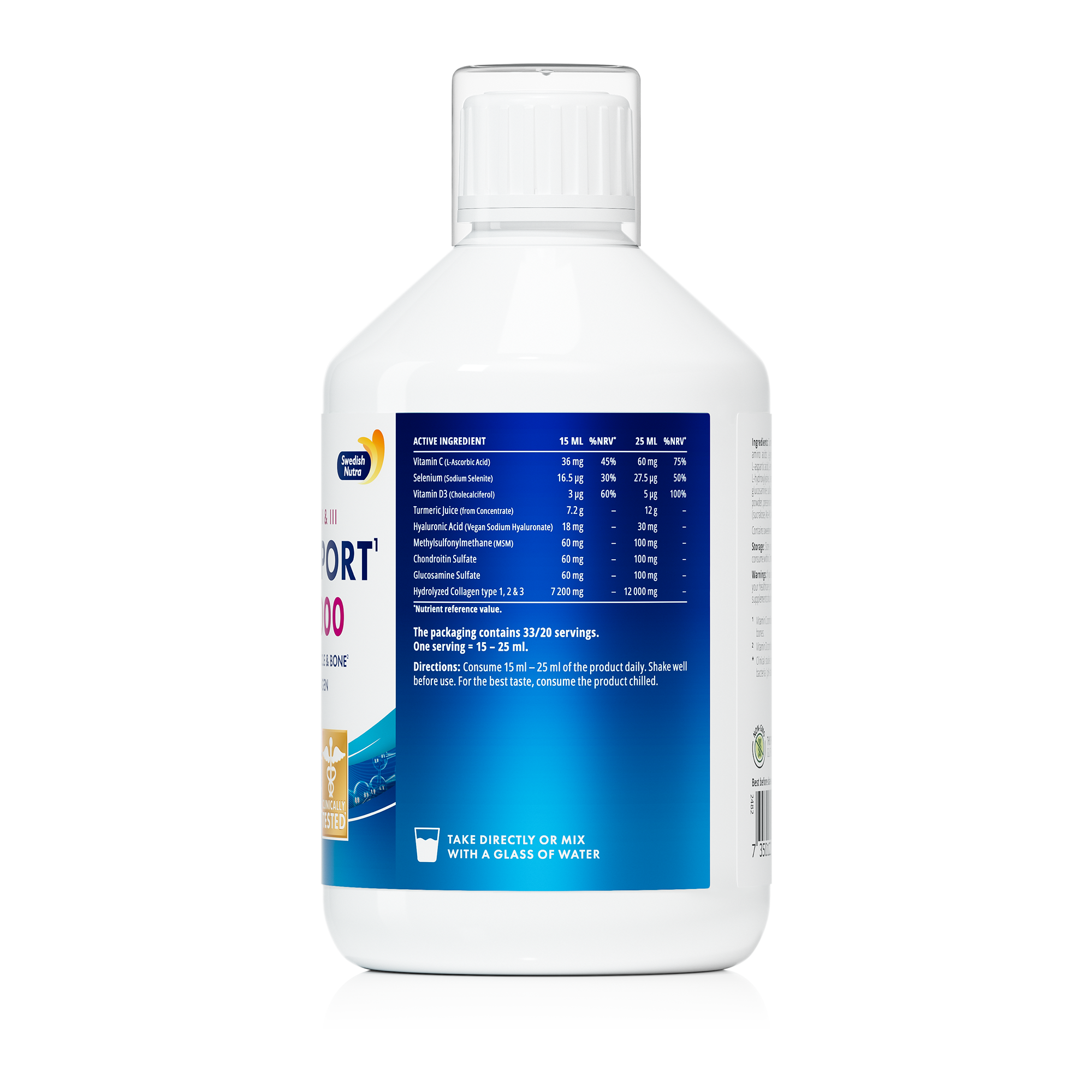 Kolagen Joint Support Max 12000 mg 500 ml Swedish Nutra