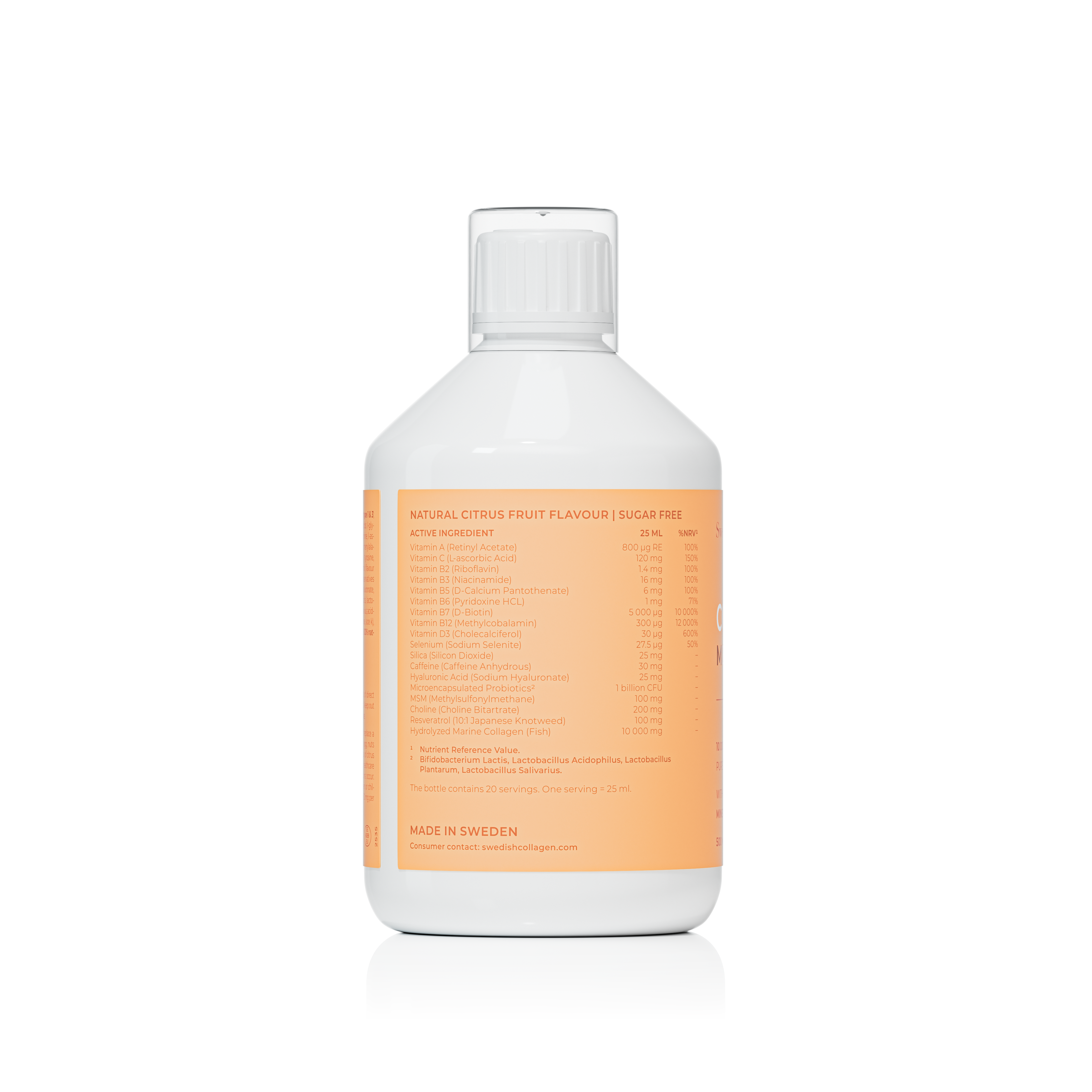 Kolagen Morning glow z kofeiną i witaminami Swedish Nutra 500 ml