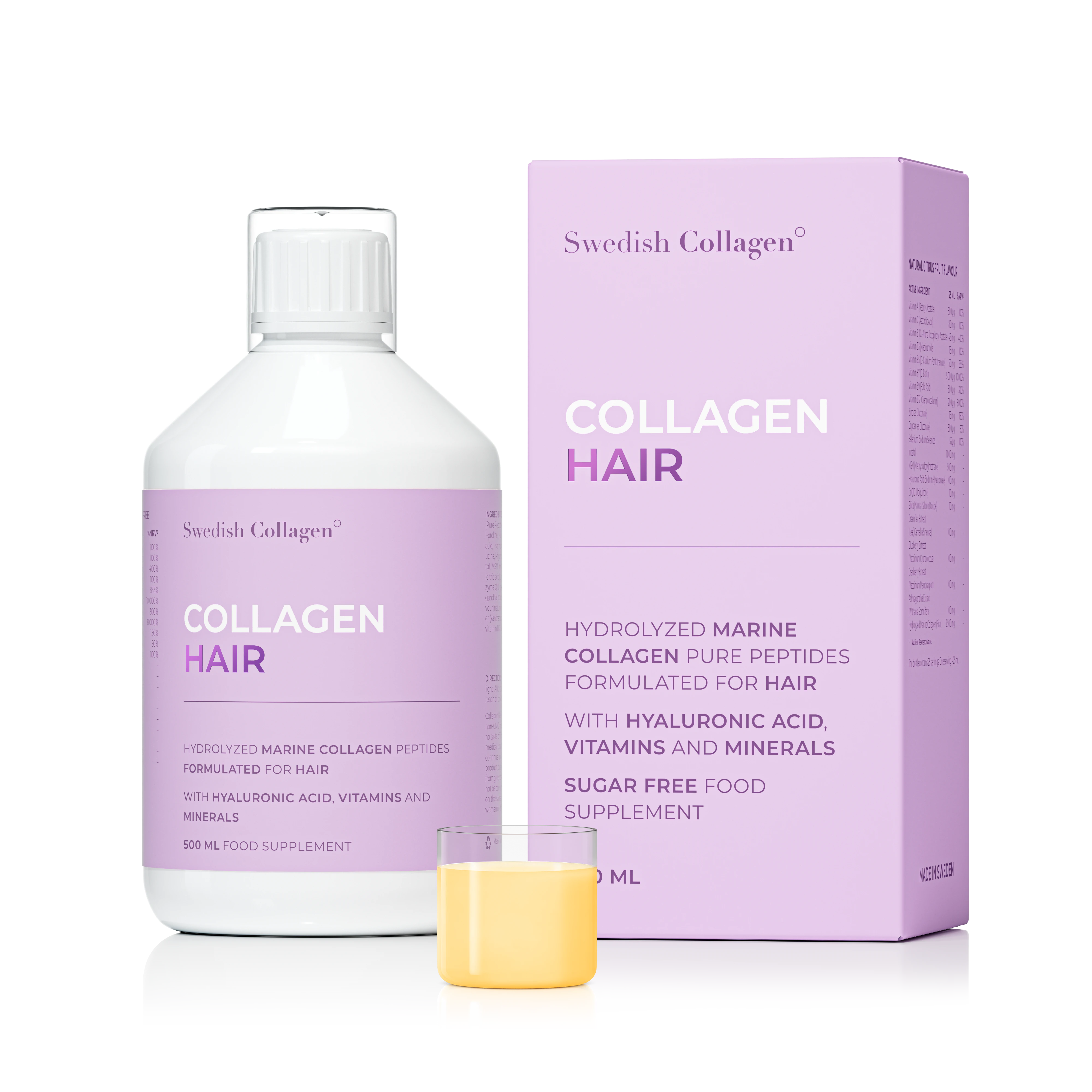 Swedish Nutra Kolagen Hair na mocne i zdrowe włosy 500 ml