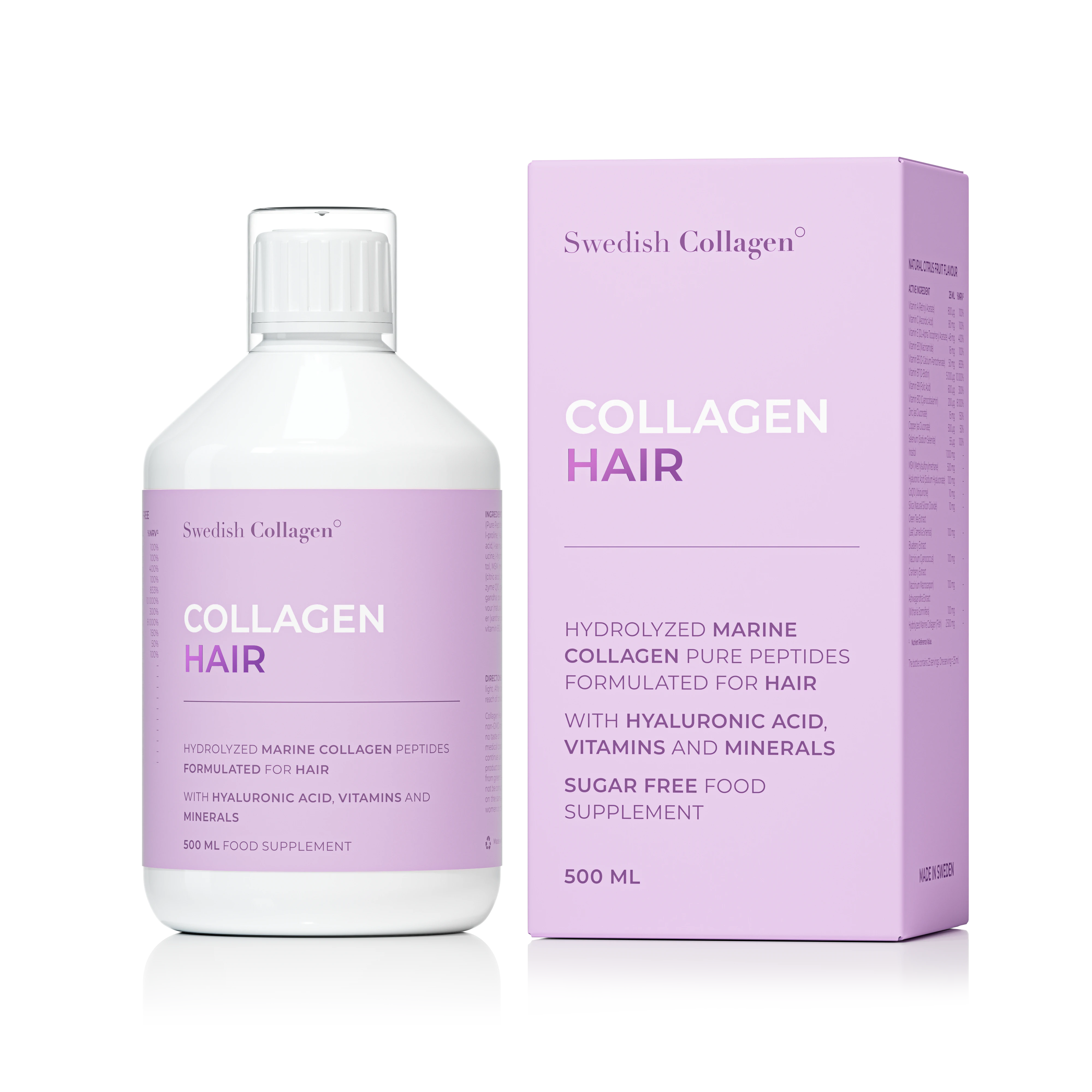 Swedish Nutra Kolagen Hair na mocne i zdrowe włosy 500 ml