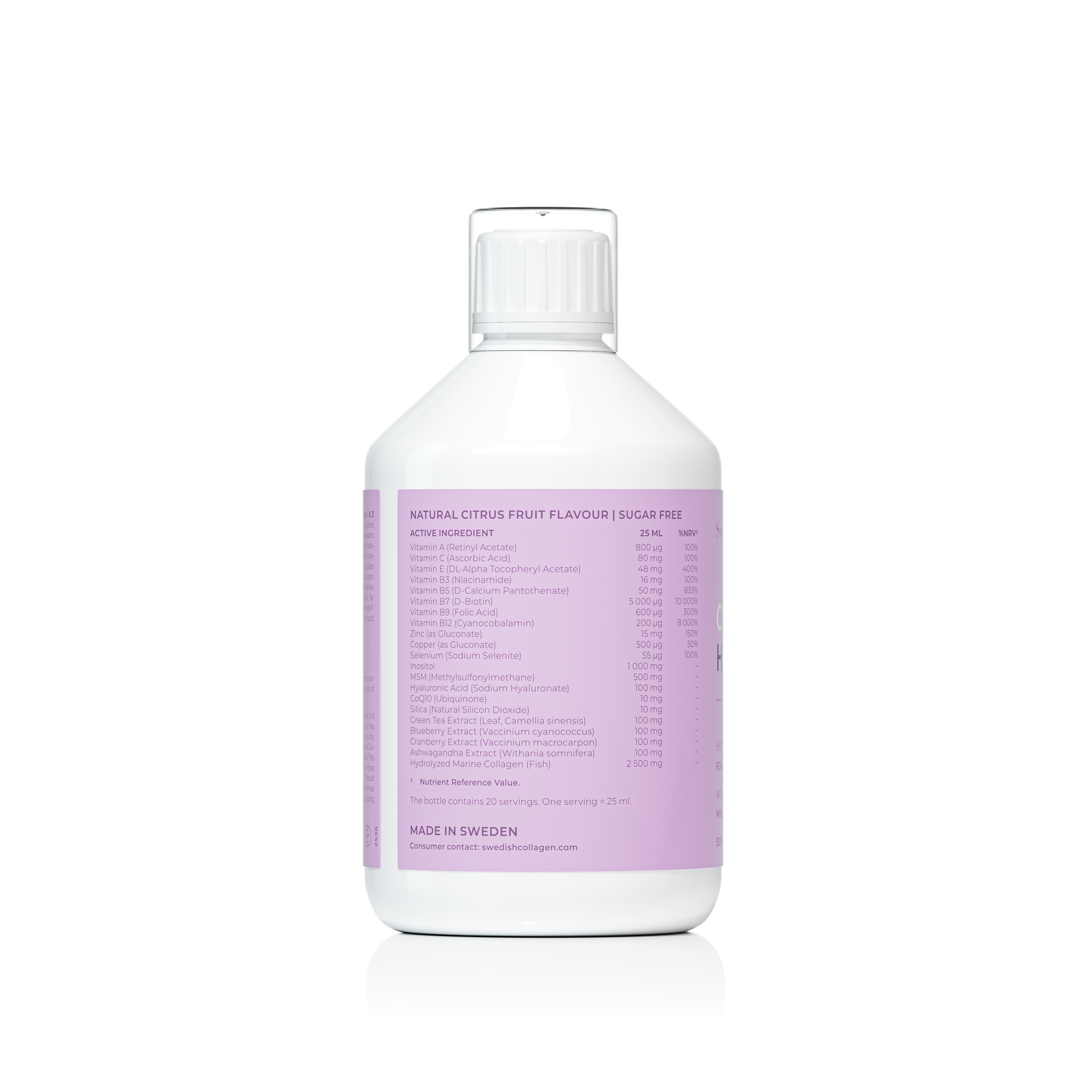Swedish Nutra Kolagen Hair na mocne i zdrowe włosy 500 ml