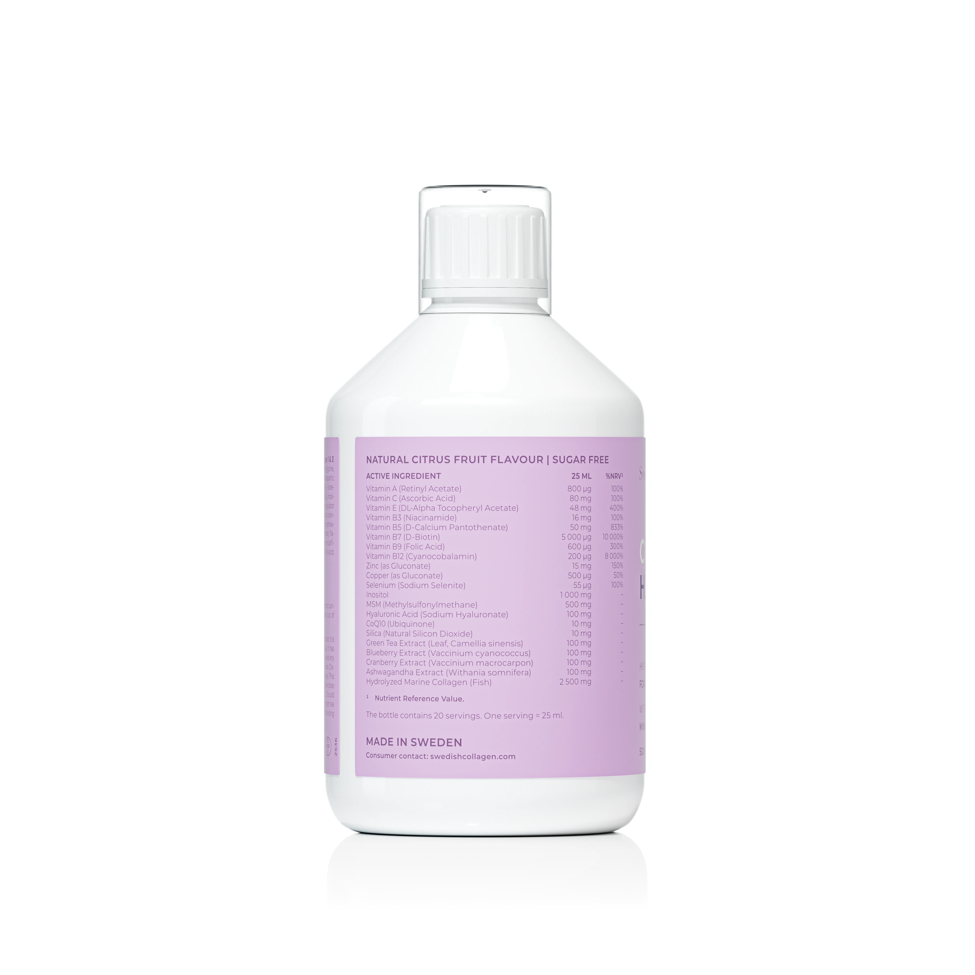 Swedish Nutra Kolagen Hair na mocne i zdrowe włosy 500 ml