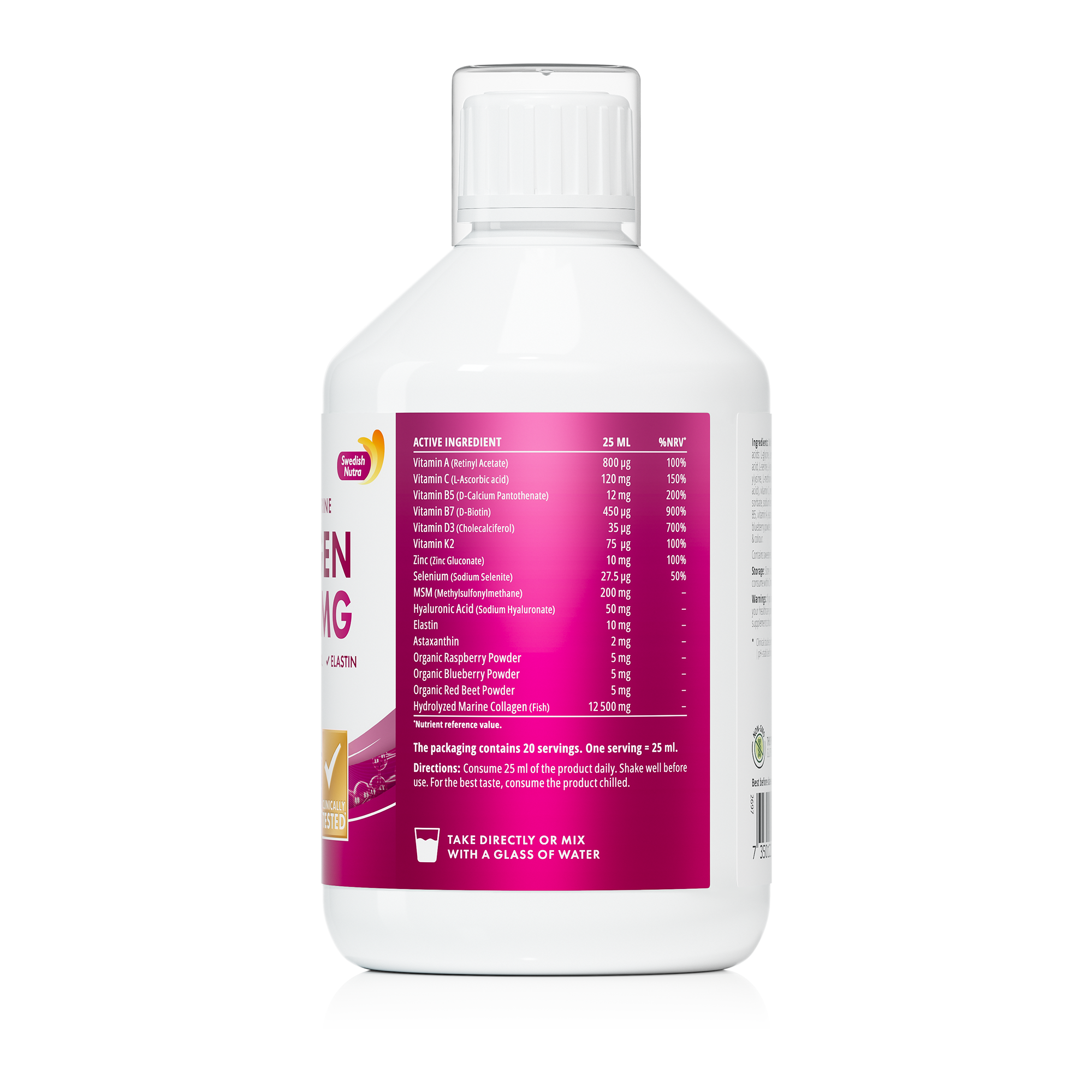 Swedish Nutra Marine Collagen 12500 mg  Beauty Complex | Kolagen morski 500 ml