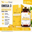 Omega 3 EPA 500mg i DHA 250mg Wsparcie serca i mózgu 60 kaps NutriVital
