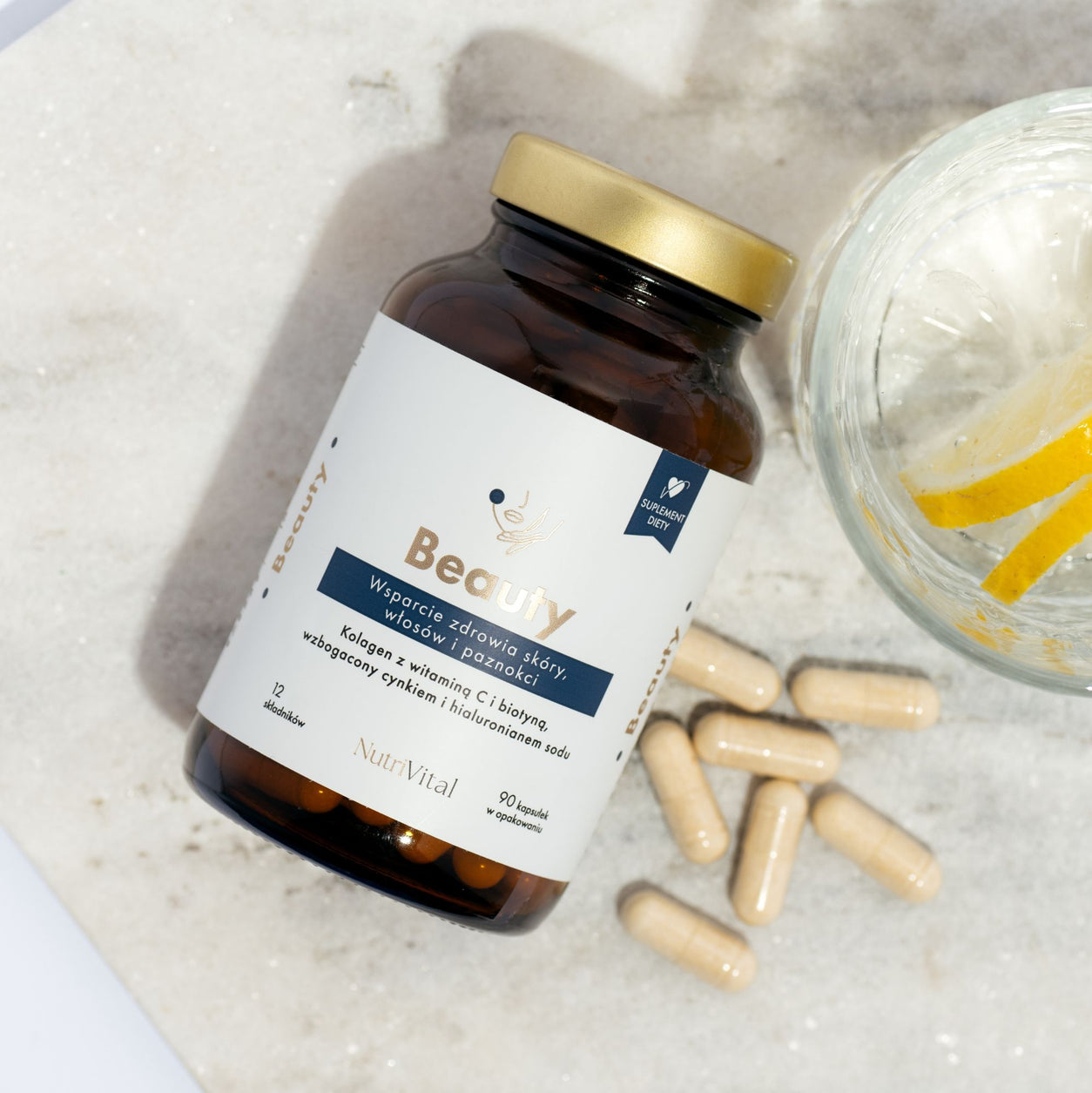 Suplement Beauty Wsparcie skóry, włosów i paznokci NutriVital 90 kaps