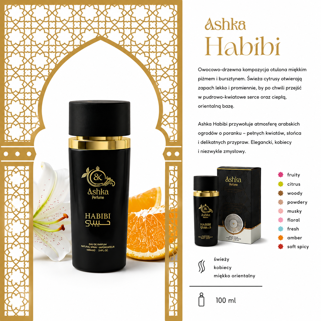 Ashka Emarat Habibi Eau De Parfum 100 ml Dubajskie Perfumy