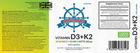 Navigator Witamina D3, 10 000 IU + Witamina K2 MK-7, 200 μg, 240 kapsułek
