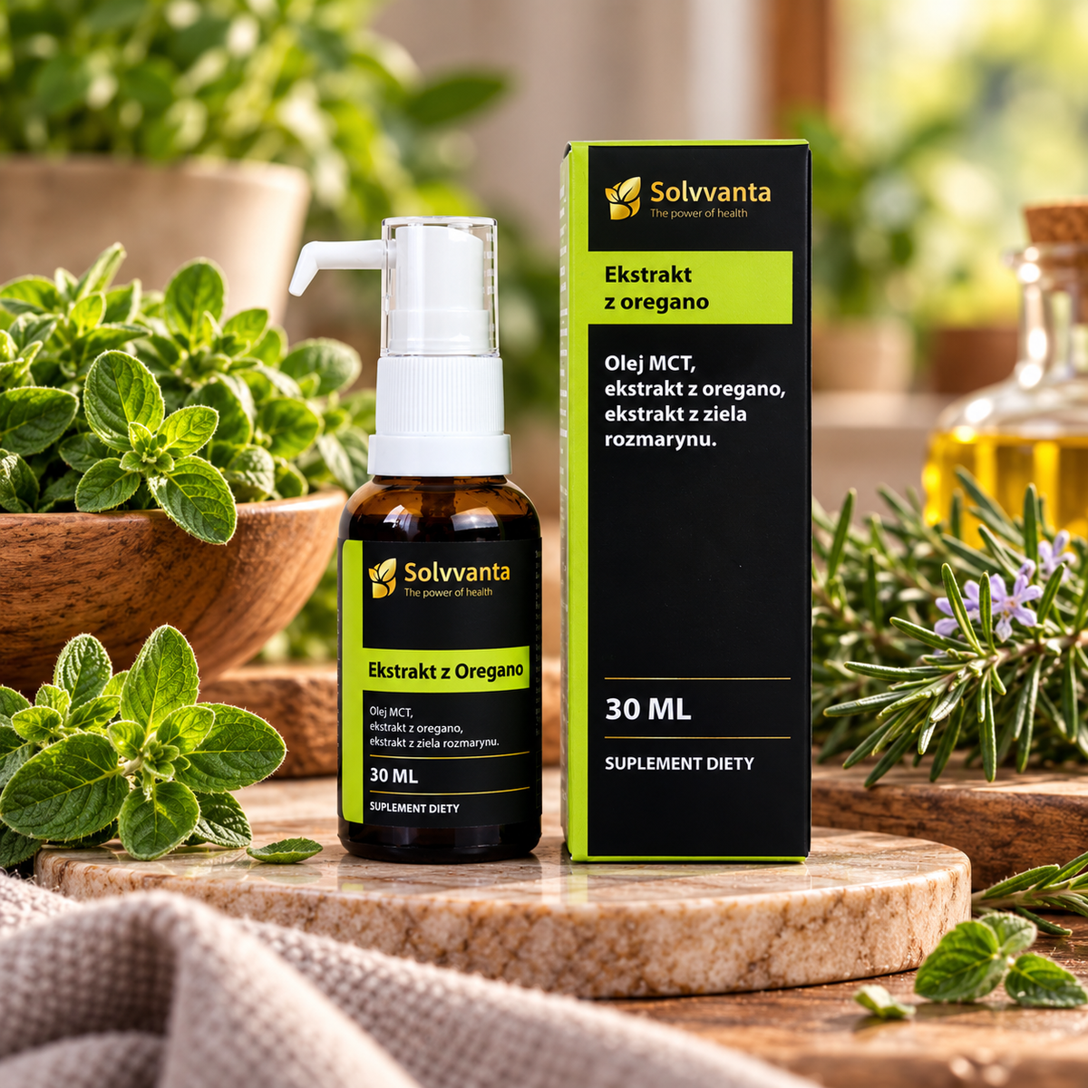 Ekstrakt z Oregano 50:1 mocny 235 dawek 50% karwakrolu 30 ml jedyny na rynku Solvvanta