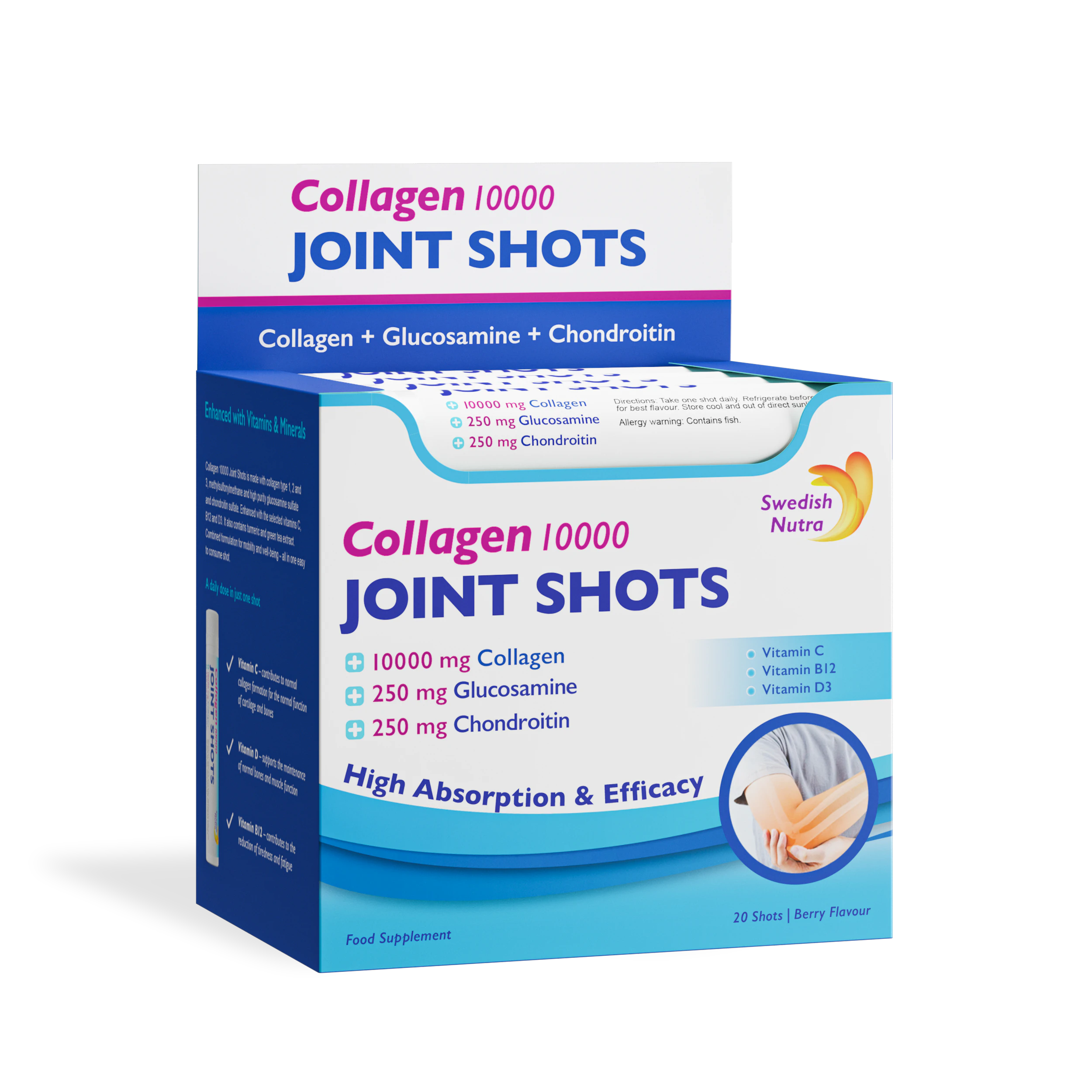 Swedish Nutra Collagen Joint do ochrony stawów Shots 20 szt Po 25 ml