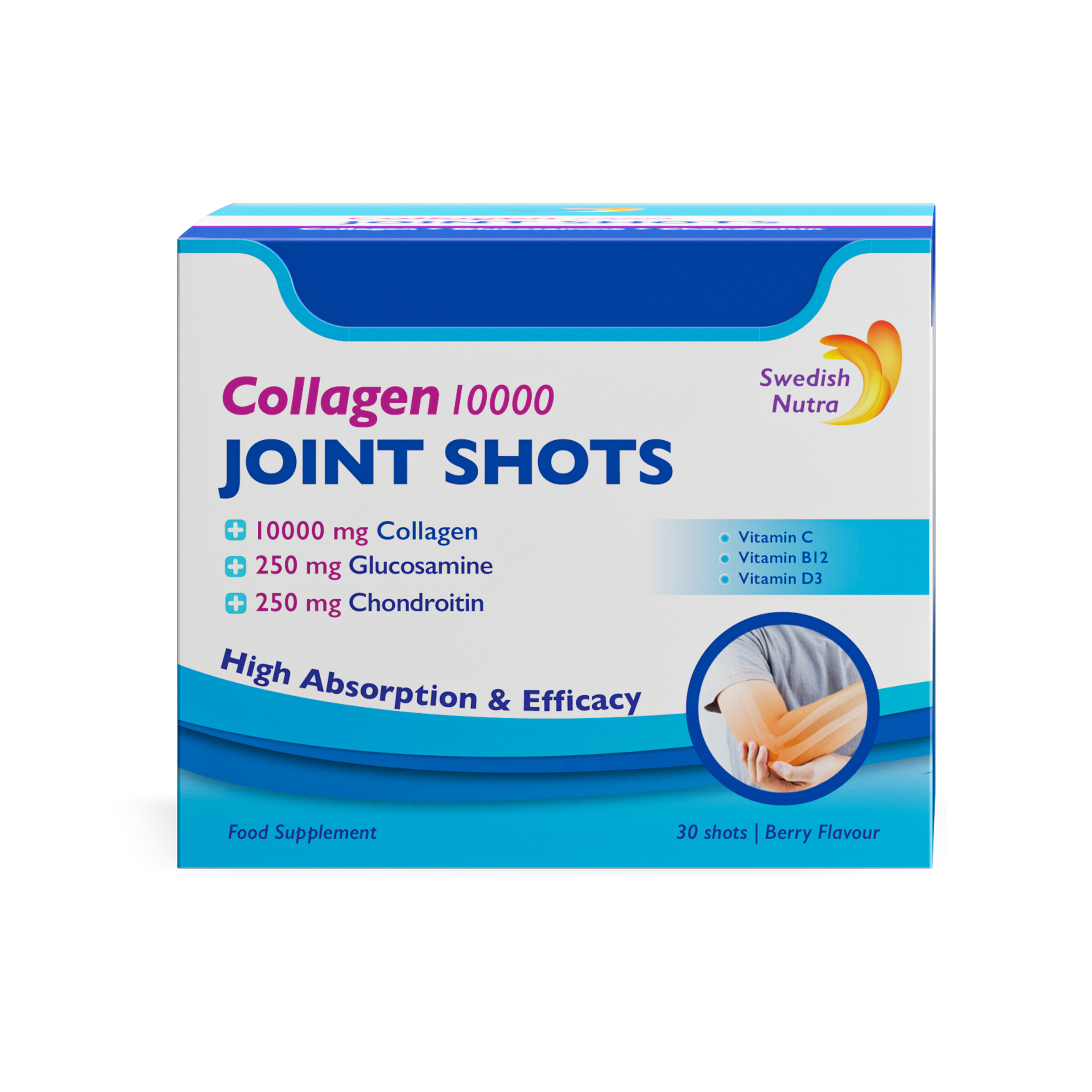 Swedish Nutra Collagen Joint do ochrony stawów Shots 30 szt Po 25 ml