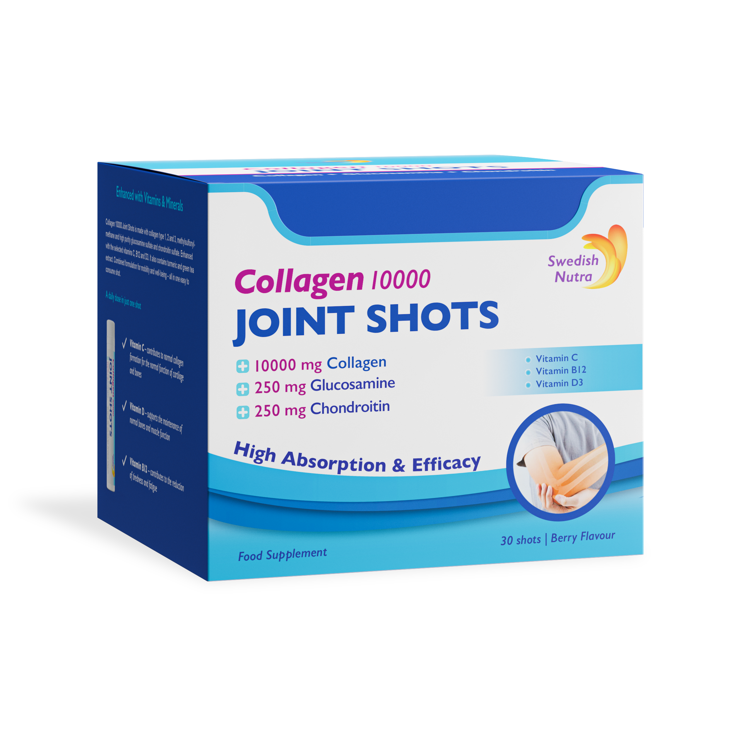 Swedish Nutra Collagen Joint do ochrony stawów Shots 30 szt Po 25 ml