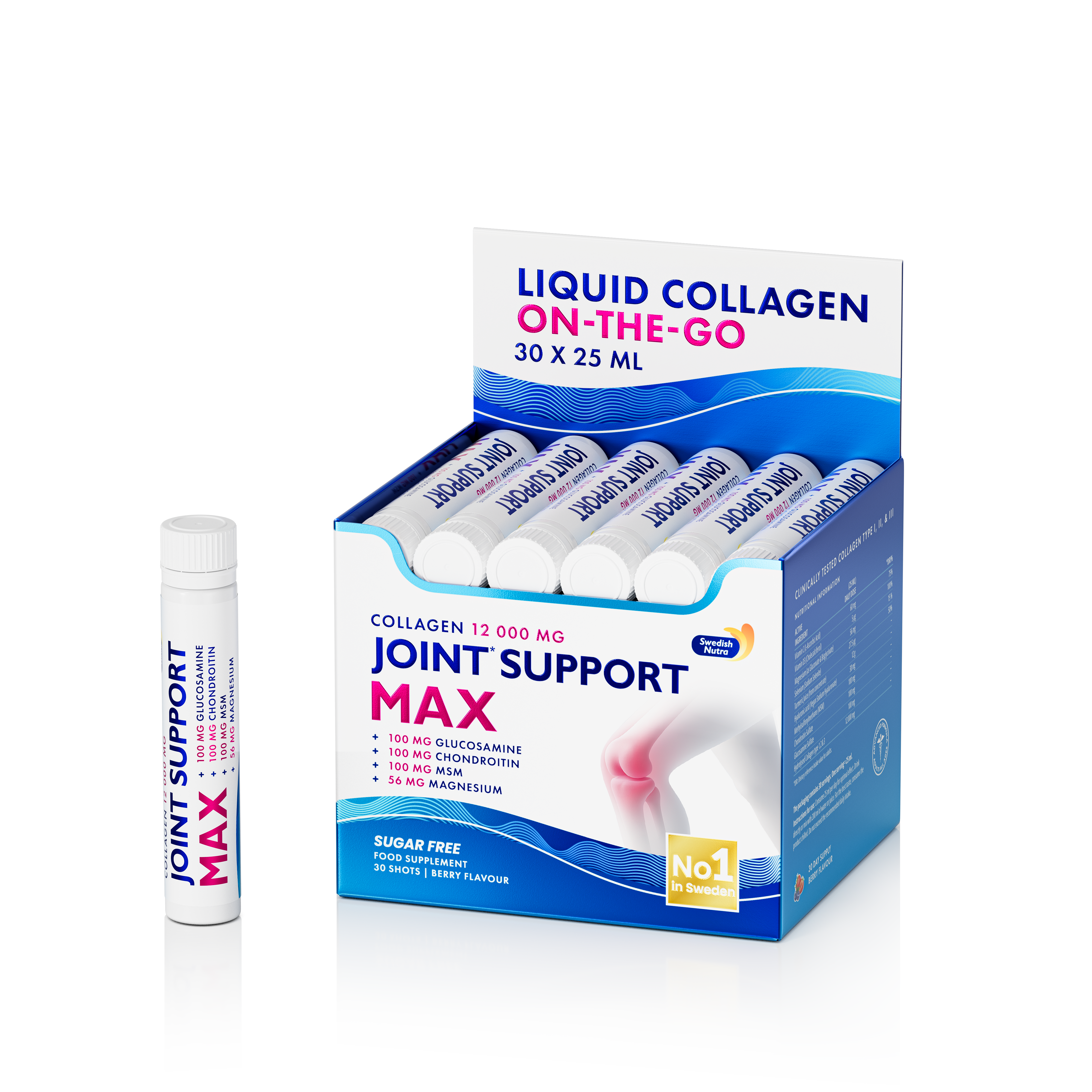 Swedish Nutra Joint Support MAX Shots  Kolagen do picia 30 shotów