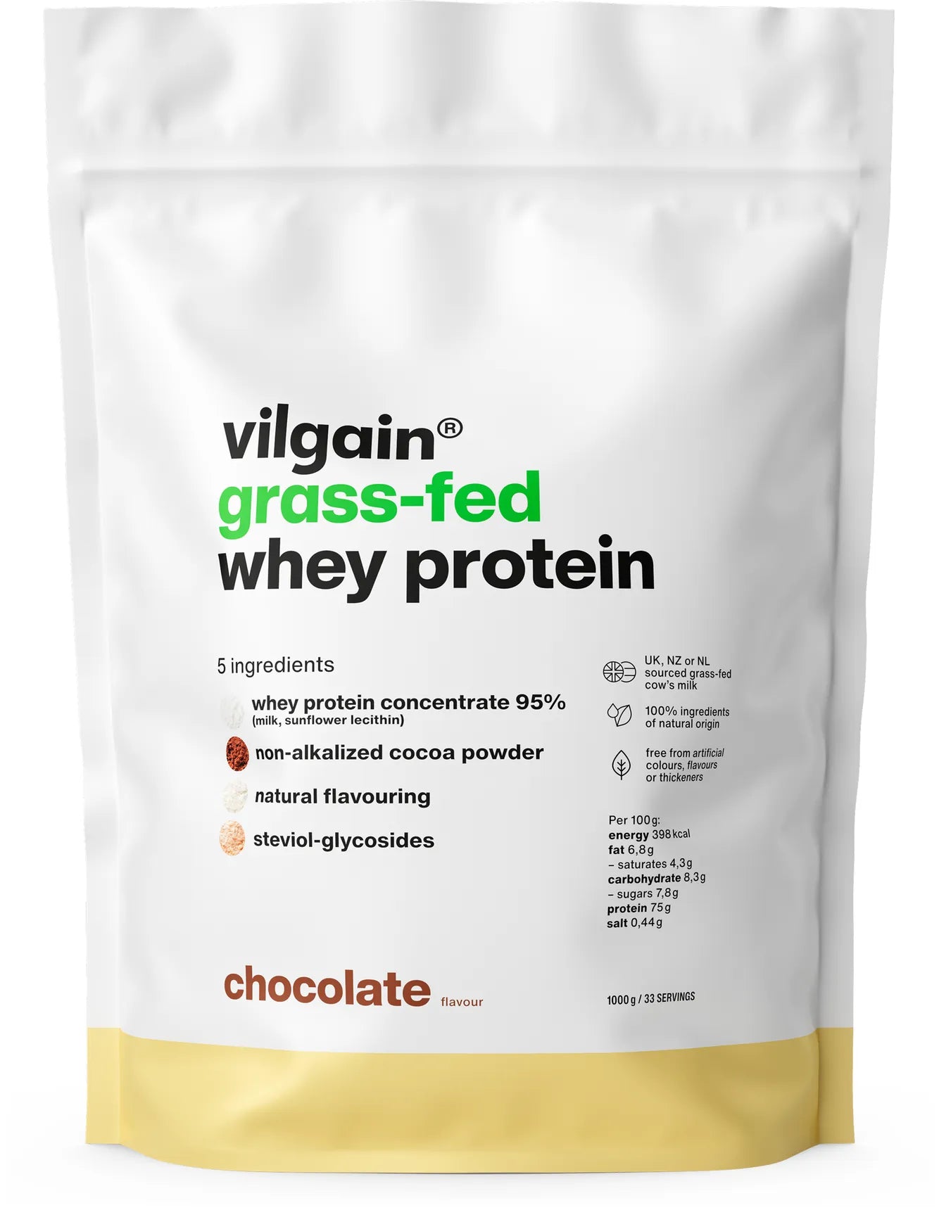 Vilgain Grass‑Fed Whey Protein Czekolada 1000 g