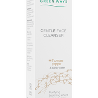 Green Ways Gentle Face Cleanser 150ml z Tazman pepper i barley water – delikatny płyn do mycia twarzy, oczyszczający, łagodzący, Cosmos Organic