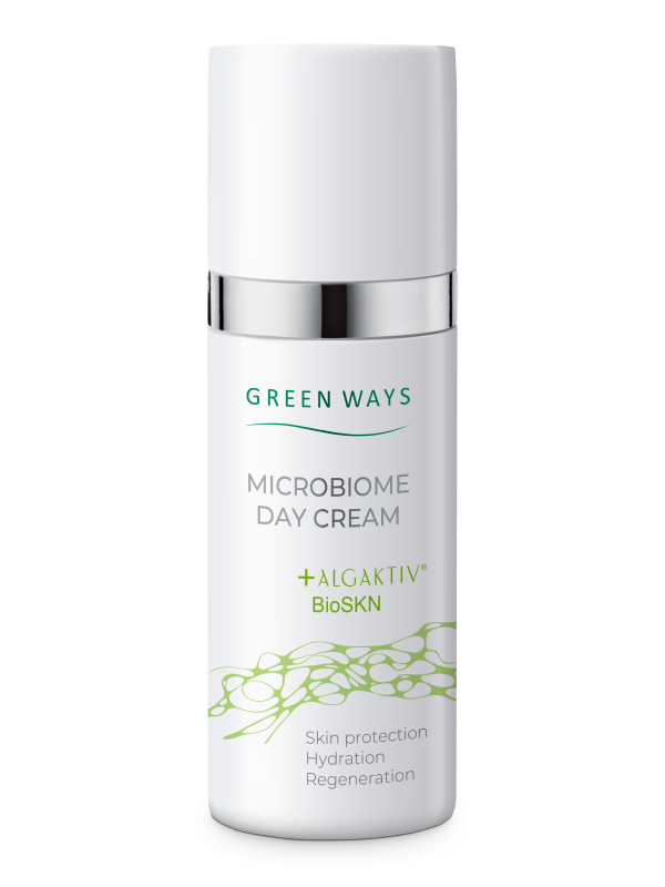Green Ways Microbiome Day Cream 50g z AlgAktiv BioSKN – krem na dzień, ochrona skóry, nawilżenie, regeneracja, Cosmos Organic