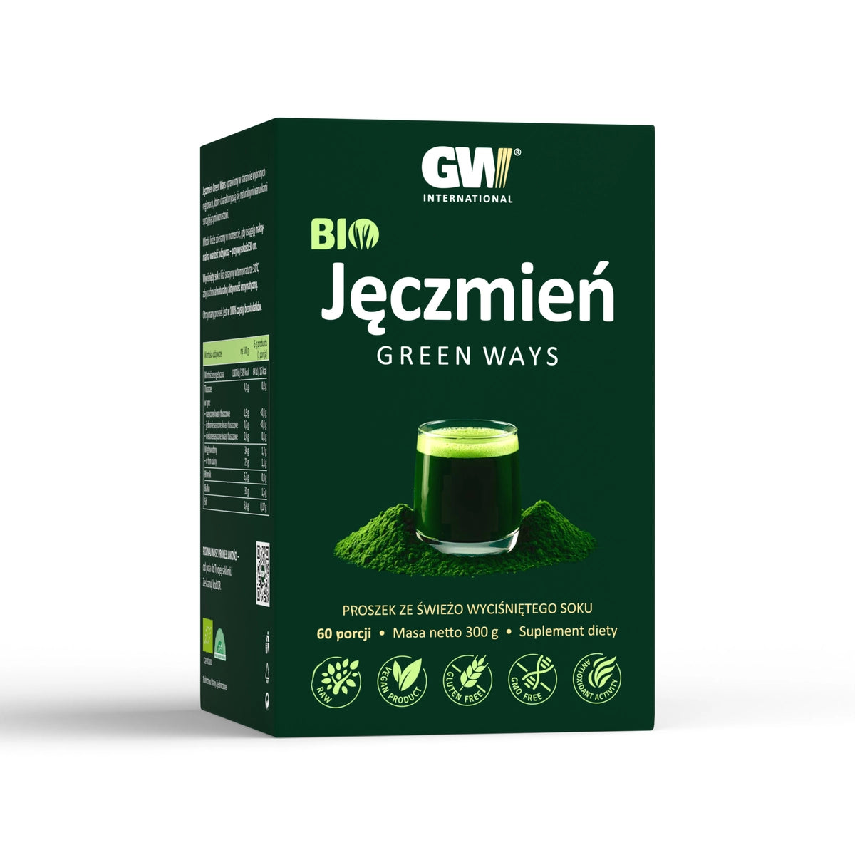 Green Ways Bio Jęczmień 300 g sproszkowany sok z jęczmienia