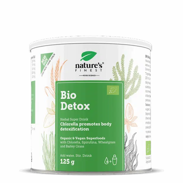 Nature's Finest Bio Detox Mix 125g – Spirulina, Chlorella i Trawa Pszeniczna