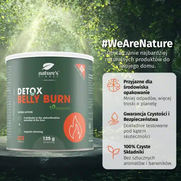 Nature's Finest Detox Belly Burn 125g – Neopuntia™ Detoks i Spalanie Tłuszczu