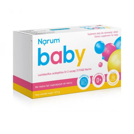 Probiotyk Narum Baby 150 mg dla Dzieci i Niemowląt Od Pierwszych Dni Życia (30 kaps) Narine
