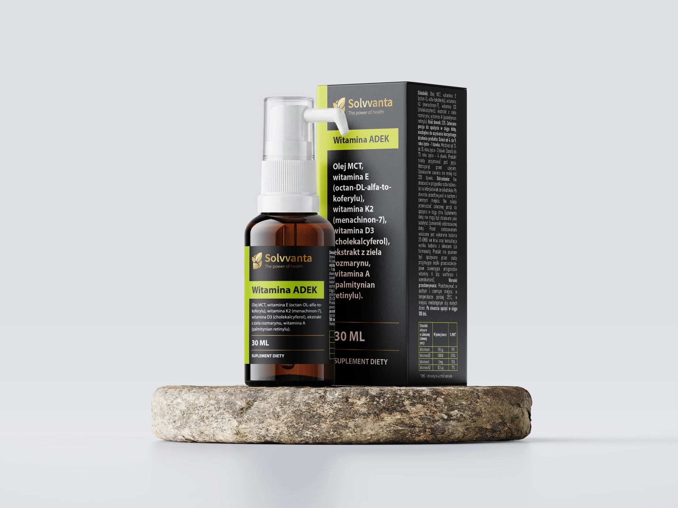 Solvvanta Witamina ADEK w oleju MCT 235 porcji 30 ml
