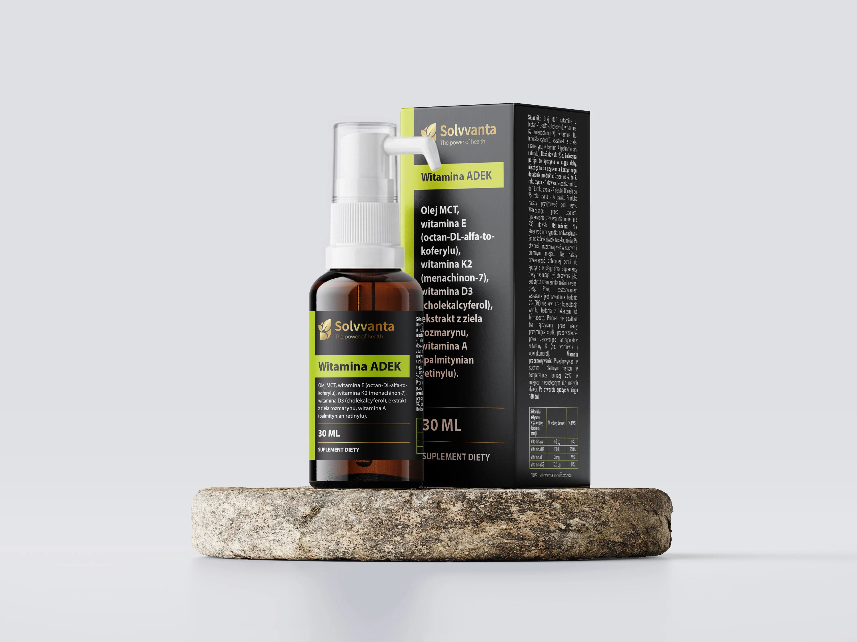 Solvvanta Witamina ADEK w oleju MCT 235 porcji 30 ml